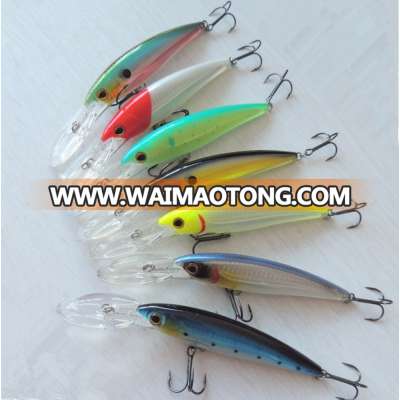 High Quality deep diving fishing bait manufacturers OEM ABS hard plastic minnow wobbler fishing lure